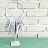 Small White Shell & Wood Necklace Style Decor With Stand