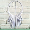 Small White Shell & Wood Necklace Style Decor With Stand