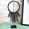 Small White Shell & Wood Necklace Style Decor With Stand