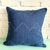Navy Zigzag Stitch Pattern Cushion