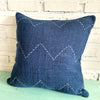 Navy Zigzag Stitch Pattern Cushion