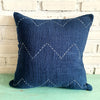 Navy Zigzag Stitch Pattern Cushion