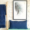 Navy Zigzag Stitch Pattern Cushion