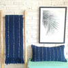 Navy Vertical Stitch Pattern Cushion