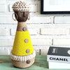 Beaded Shell Ethnic Wooden African Statue (W)