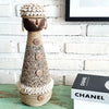 Beaded Shell Ethnic Wooden African Statue (W)