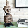 Hand Carved Tribal Wooden Statue on Stand