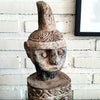 Hand Carved Tribal Wooden Statue on Stand