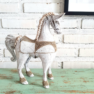 Beaded Wooden Horse