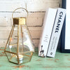 Geometric Brass & Glass Candle Holder (W)