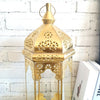 Arabic Brass & Glass Candle Holder (W)