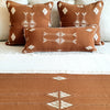 Embroided Brown Arrow Motif Cushion