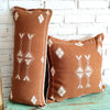 Embroided Brown Arrow Motif Cushion