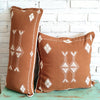 Embroided Brown Arrow Motif Cushion