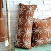 Brown Palm Tree Embroidered Cushion