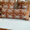 Brown Palm Tree Embroidered Cushion