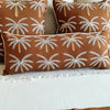 Brown Palm Tree Embroidered Cushion