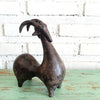 Wooden Goat Sculpture