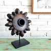 Wooden Tribal Sun Ornament