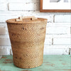 Rubbish Bin Rattan with Lid