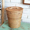 Rubbish Bin Rattan with Lid