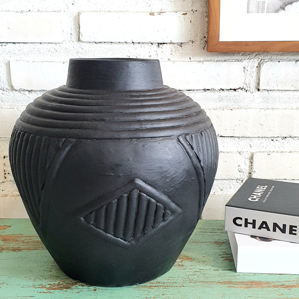 Textured Clay Vase