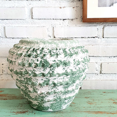Rustic Textured Clay Vase