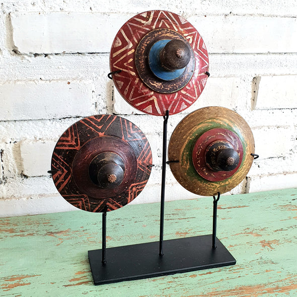 Wooden Ethnic Gasing Set of 3 (Large)