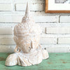Large Carved White Buddha Head