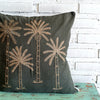 Embroidered Palm Tree Cotton Cushions (RR_FT)