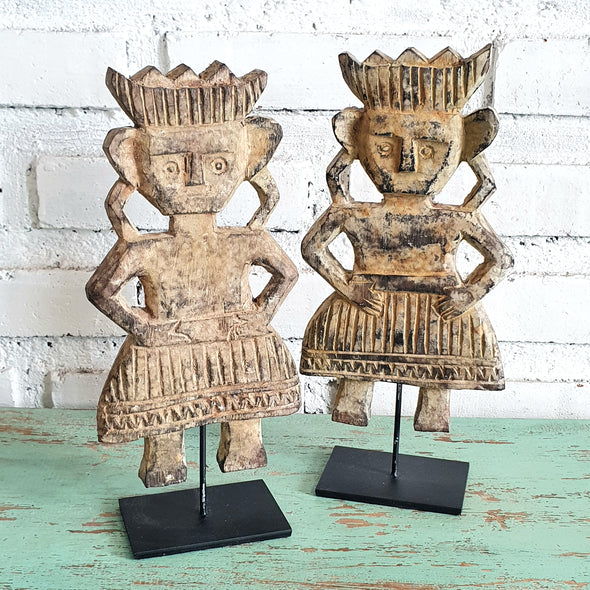 Antique Tribal Wooden Figure on Stand