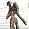 Rustic Wooden Farmer Statue