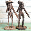 Rustic Wooden Farmer Statue