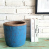 Antique Wooden Blue Pot