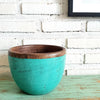 Antique Green Wooden Bowl