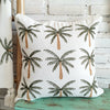 White Palm Tree Embroidered Cushion