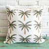 White Palm Tree Embroidered Cushion