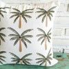 White Palm Tree Embroidered Cushion