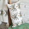 White Palm Tree Embroidered Cushion