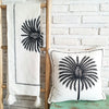 White Palm Tree Embroidered Cushion