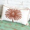 White Palm Tree Embroidered Cushion