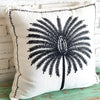 White Palm Tree Embroidered Cushion