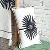 White Palm Tree Embroidered Cushion