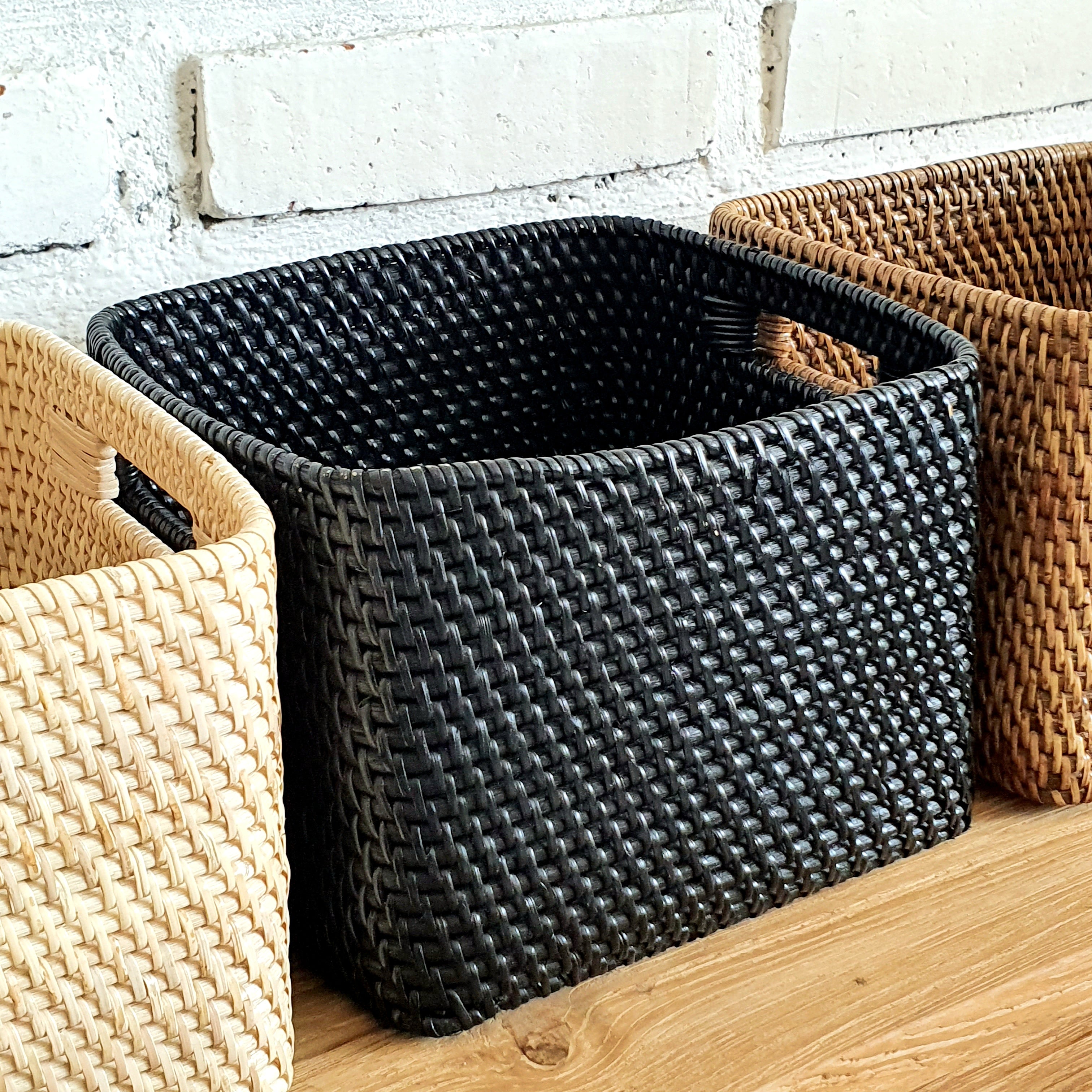 Square Rattan Boxes Rattan Square Box – Canggu & Co