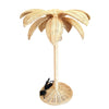 Standing Rattan Lamp with Palm Tree Design