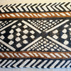 Black & Natural Abstract Design Cotton Tumanggal Runner