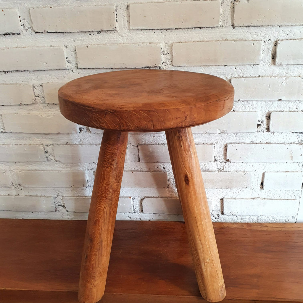 Round Wooden Stool – Canggu & Co