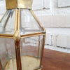 Brass Hexagon Shaped Terrarium Candle Holders