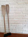 Tribal Carved Wooden Canoe Paddle with Stand