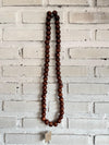 Brown Wooden Beaded Tassel